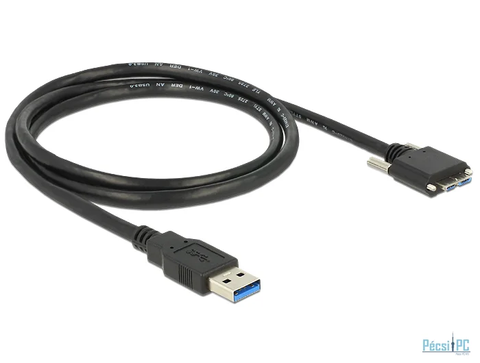 DeLock Cable USB 3.0 type A male > USB 3.0 type Micro-B male with screws 1m