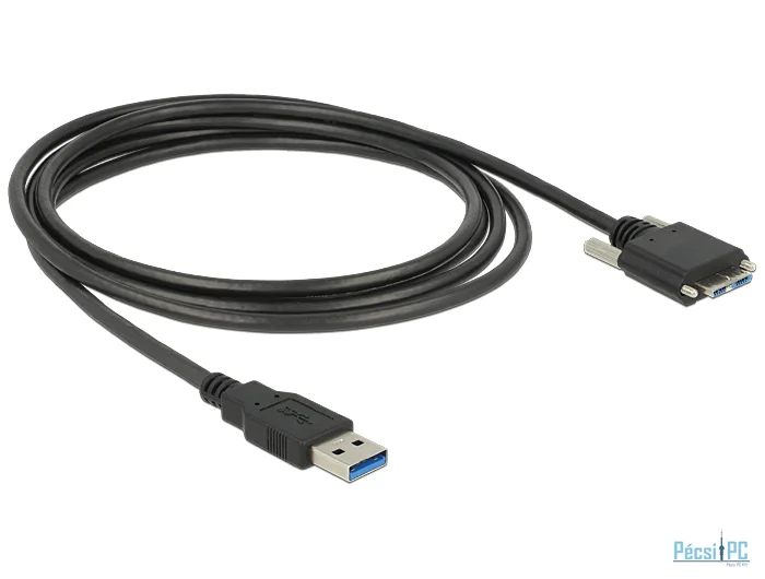 DeLock Cable USB 3.0 type A male > USB 3.0 type Micro-B male with screws 3m