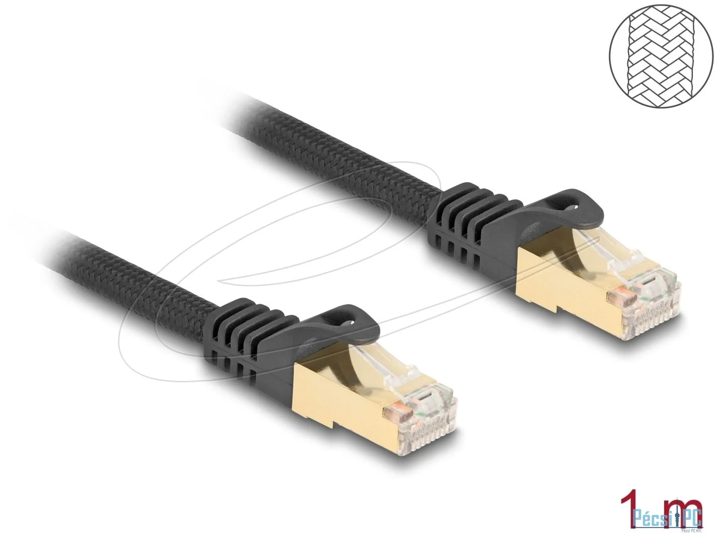 DeLock CAT6A S-FTP Patch Cable 1m Black