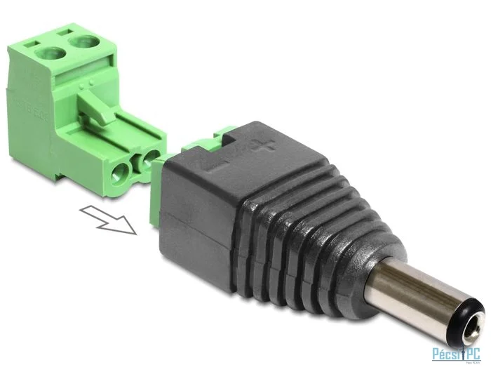 DeLock Delock Adapter DC 2.5 x 5.5 mm male > Terminal Block 2 pin 2-part