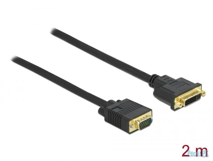 DeLock DVI 24+5 female to VGA male 2m cable