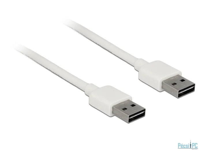 DeLock EASY-USB 2.0 Type-A male > EASY-USB 2.0 Type-A male 0,5m cable White