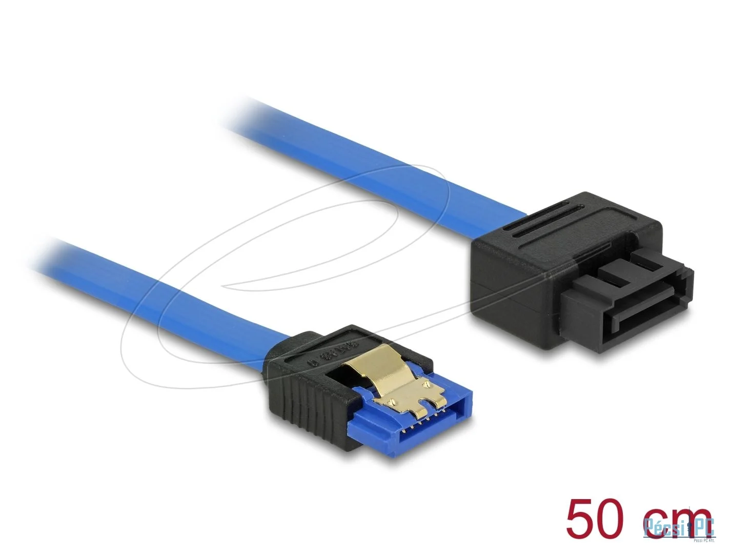 DeLock Extension cable SATA 6 Gb/s receptacle straight > SATA plug straight 50cm Blue