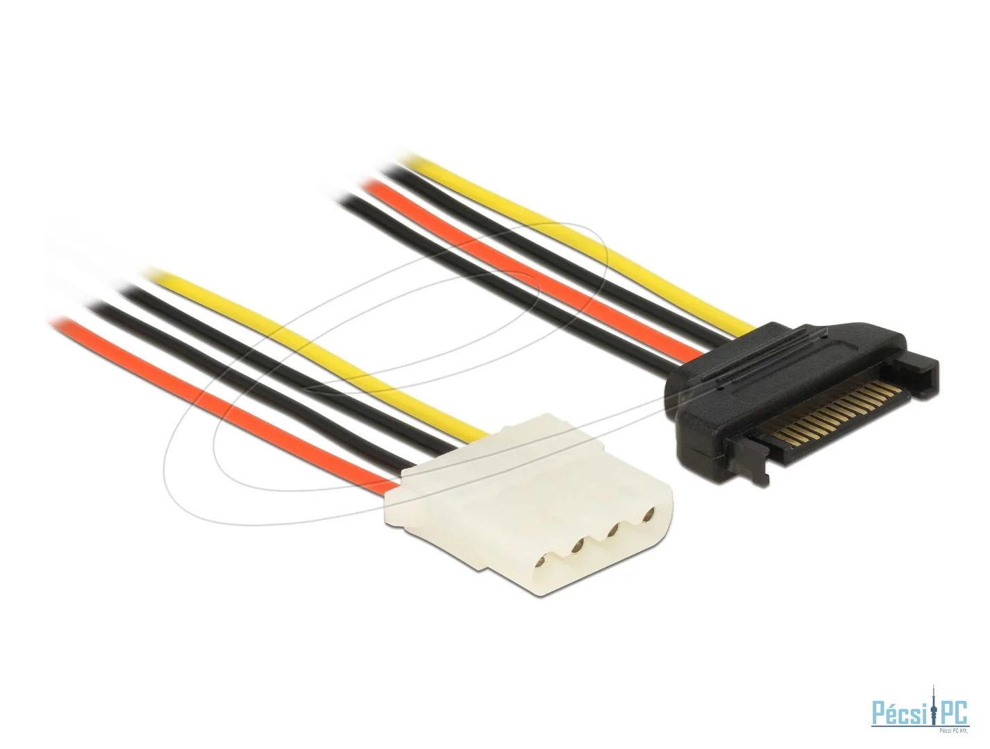DeLock Power Cable SATA 15 pin male > 4 pin female 50cm