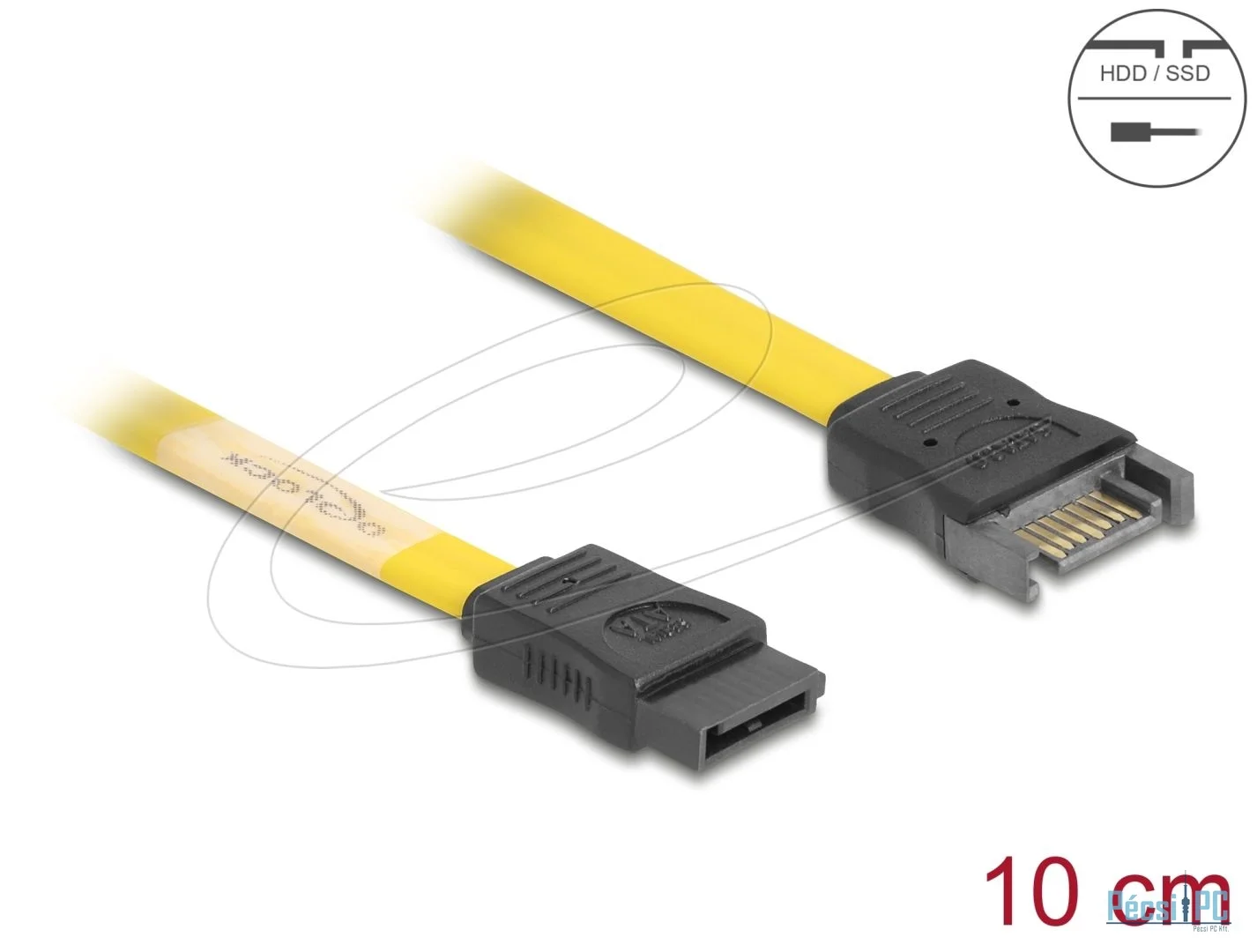 DeLock SATA 6 Gb/s Extension Cable 10cm Yellow