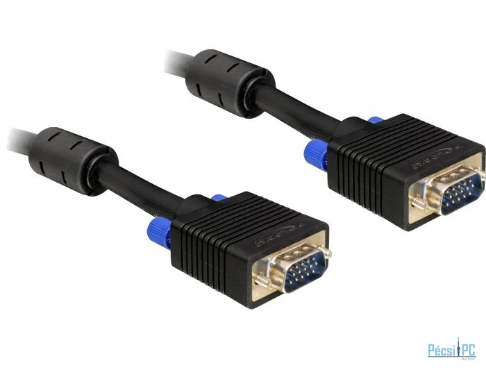 DeLock SVGA male-male kábel 15m Black