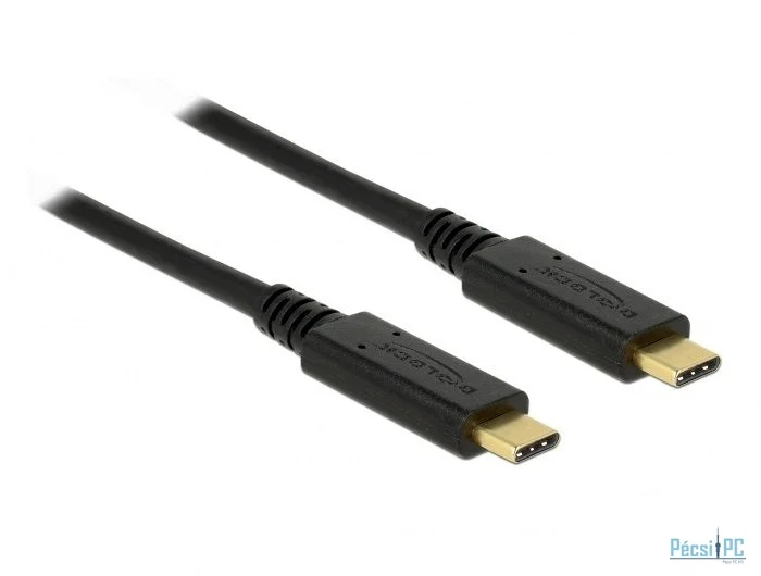 DeLock USB 2.0 cable Type-C to Type-C 4m PD 5 A E-Marker Black
