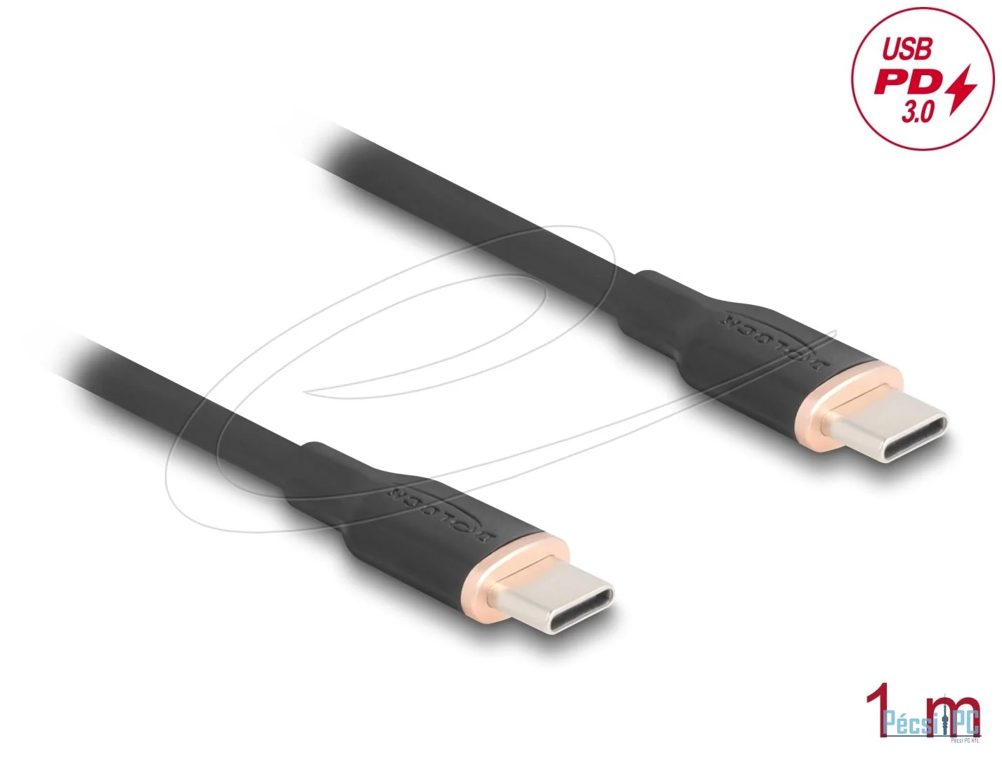DeLock USB cable USB-C to USB-C 1m Black
