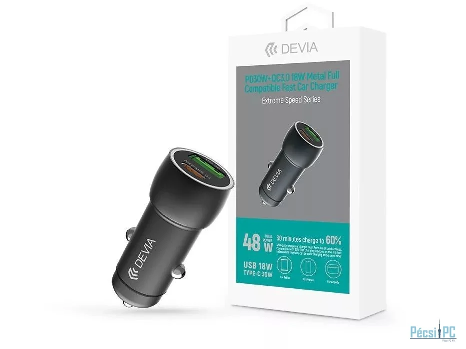 Devia ST112766 Extreme Speed Series 30W Car Charger Black