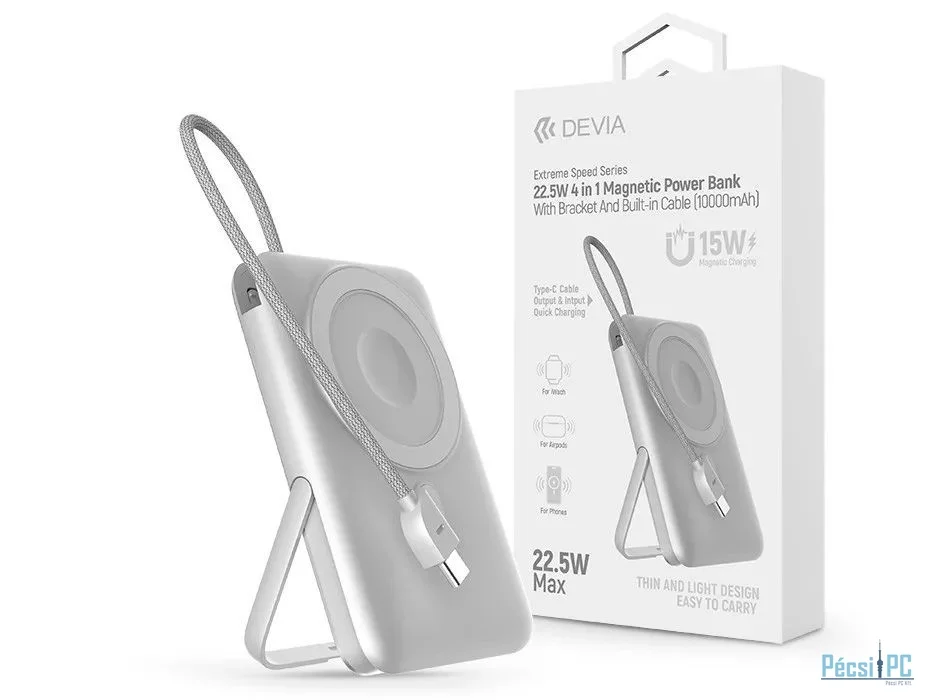 Devia ST112841 Extreme Speed Series Magnetic 10000mAh PowerBank Silver