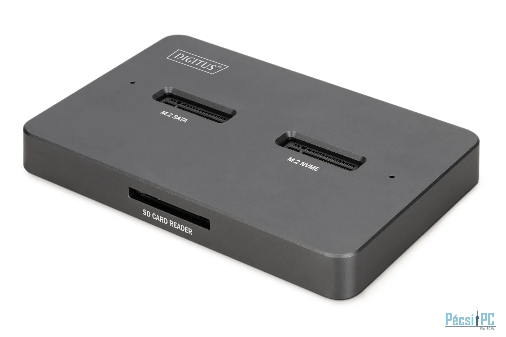 Digitus M.2 NVMe + M.2 SATA SSD Docking Station with SD Express Card Reader USB-C Black