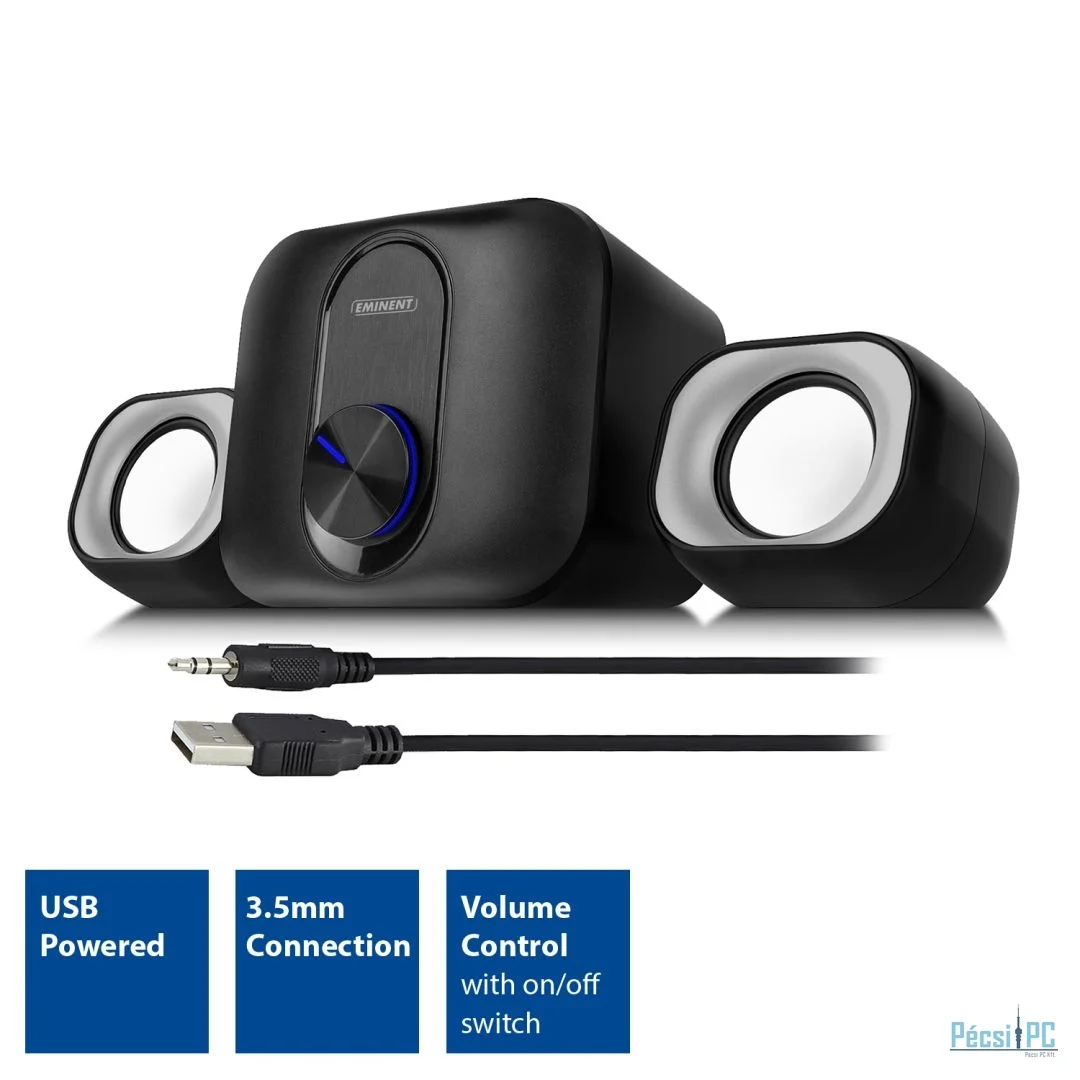 Eminent 2.1 Stereo speaker set for PC and laptop USB powered