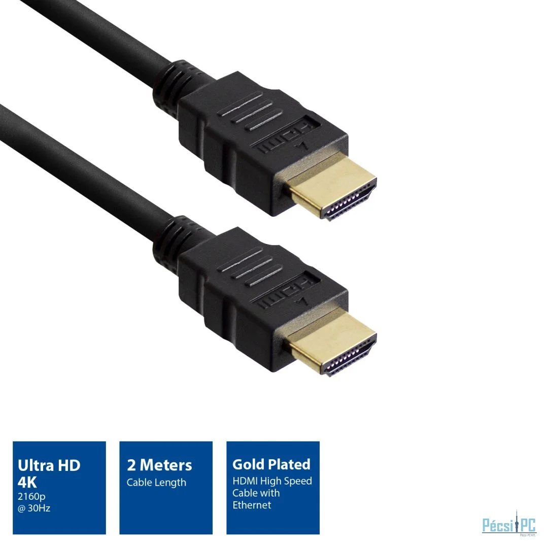 Eminent HDMI 4K High Speed cable v1.4 HDMI-A male - HDMI-A male 2m Black