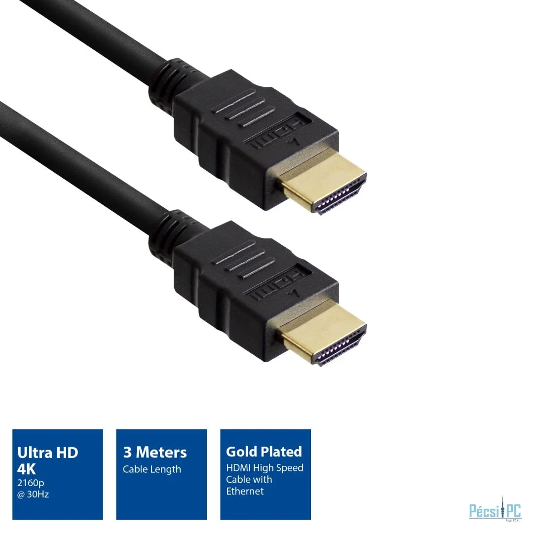 Eminent HDMI 4K High Speed cable v1.4 HDMI-A male - HDMI-A male 3m Black
