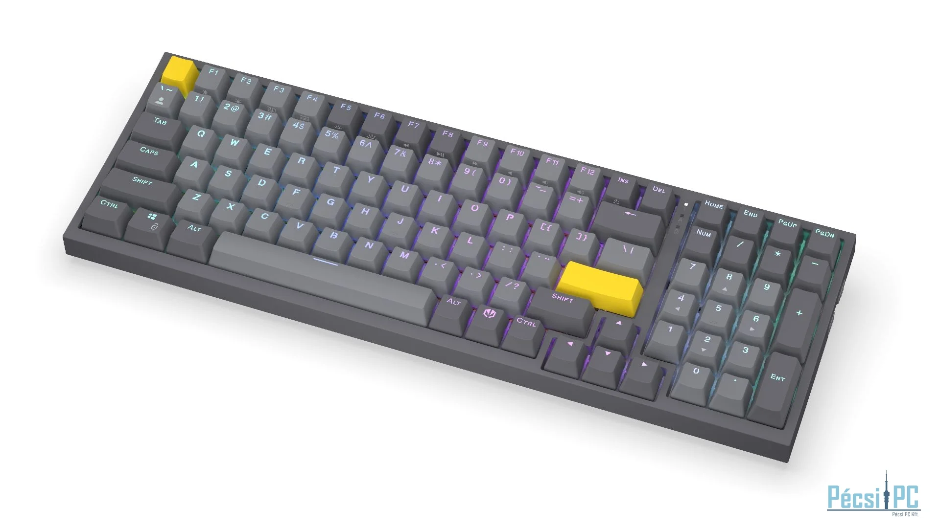 Endorfy Celeris 1800 Wireless Bluetooth Yellow Switch Mechanical Keyboard Black US