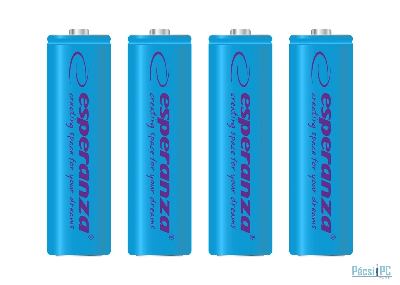 Esperanza 2000mAh AA Ni-MH akkumulátor 4db/csomag Blue