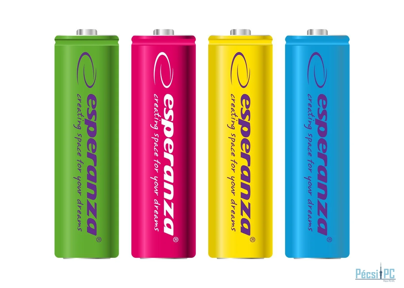 Esperanza 2000mAh AA Ni-MH akkumulátor 4db/csomag Mix of Color