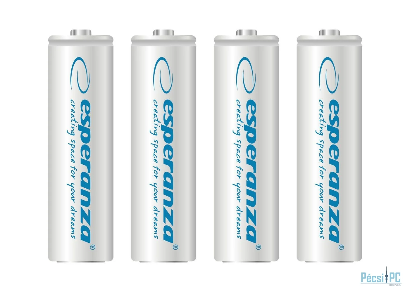 Esperanza 2000mAh AA Ni-MH akkumulátor 4db/csomag White