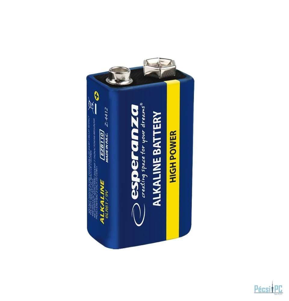 Esperanza 9V Alkáli Elem 1db/csomag
