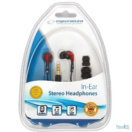 Esperanza In-Ear Stereo Earphones Black/Red