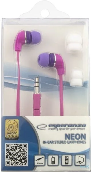 Esperanza EH147P Neon Headphone Pink