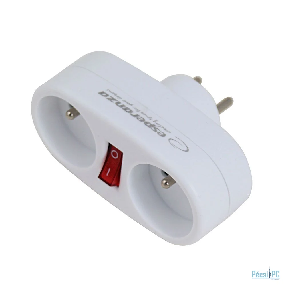 Esperanza ELK306W electrical socket splitter with switch White