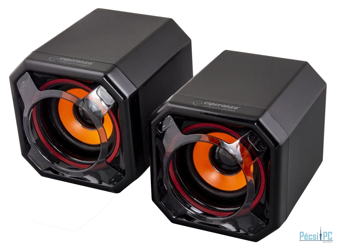Esperanza Timba USB Stereo Speakers Black/Orange