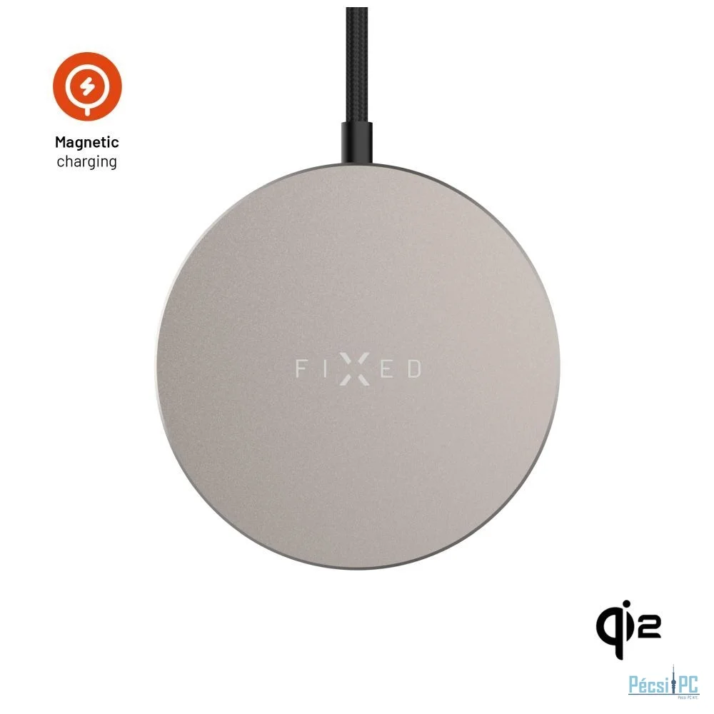 FIXED MagPad Slim Qi2 MagSafe Wireless töltő Titan