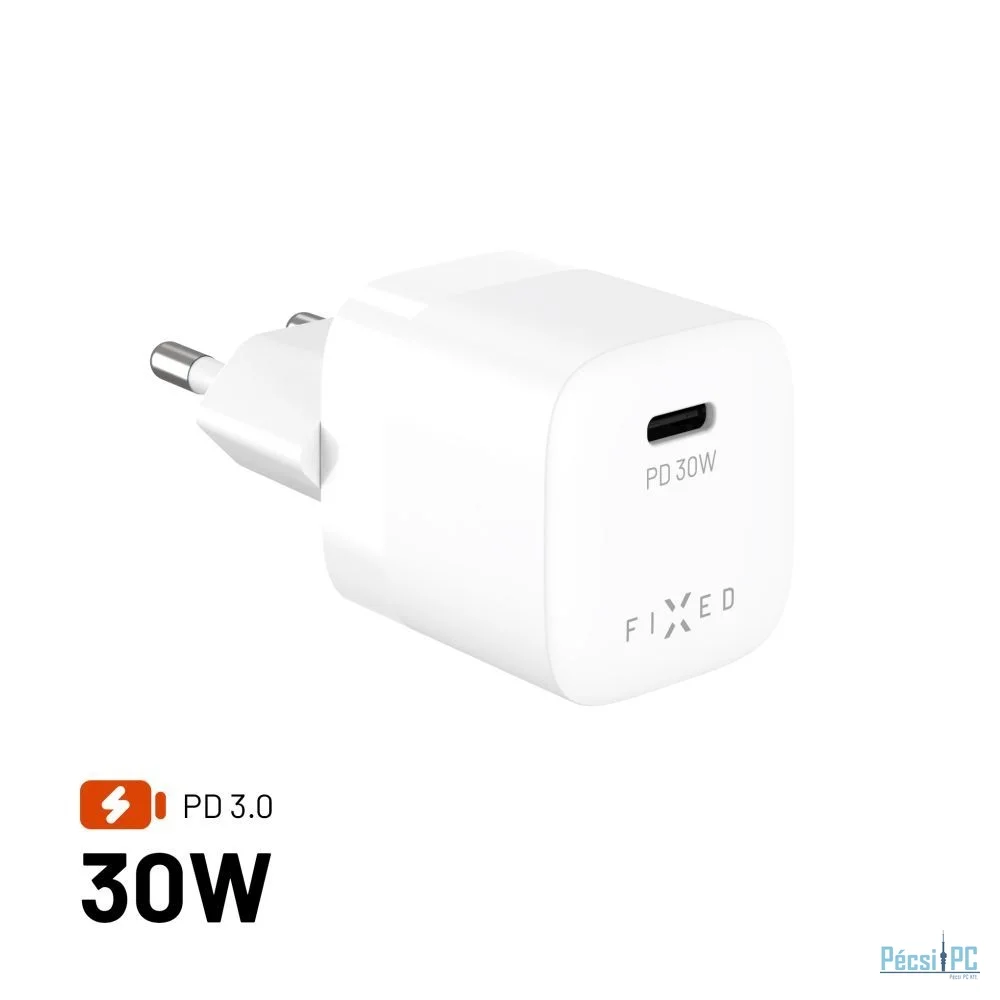 FIXED Mini USB-C GaN Charger 30W White