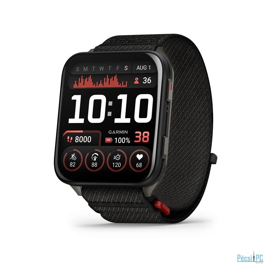 Garmin Venu X1 Black with Slate Titanium Caseback and Black ComfortFit Nylon Band