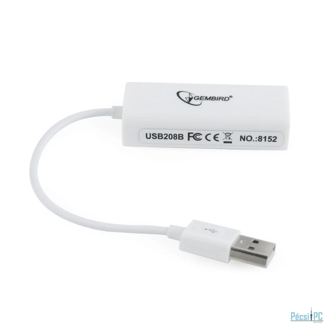 Gembird NIC-U2-02 USB2.0 LAN adapter White
