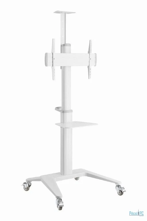Gembird TVS-70T-02-W Aluminum TV floor stand with caster wheels 37