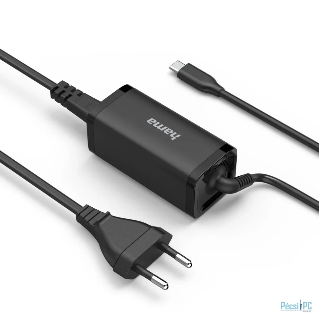 Hama Univerzális USB-C notebook hálózati adapter 45W Black