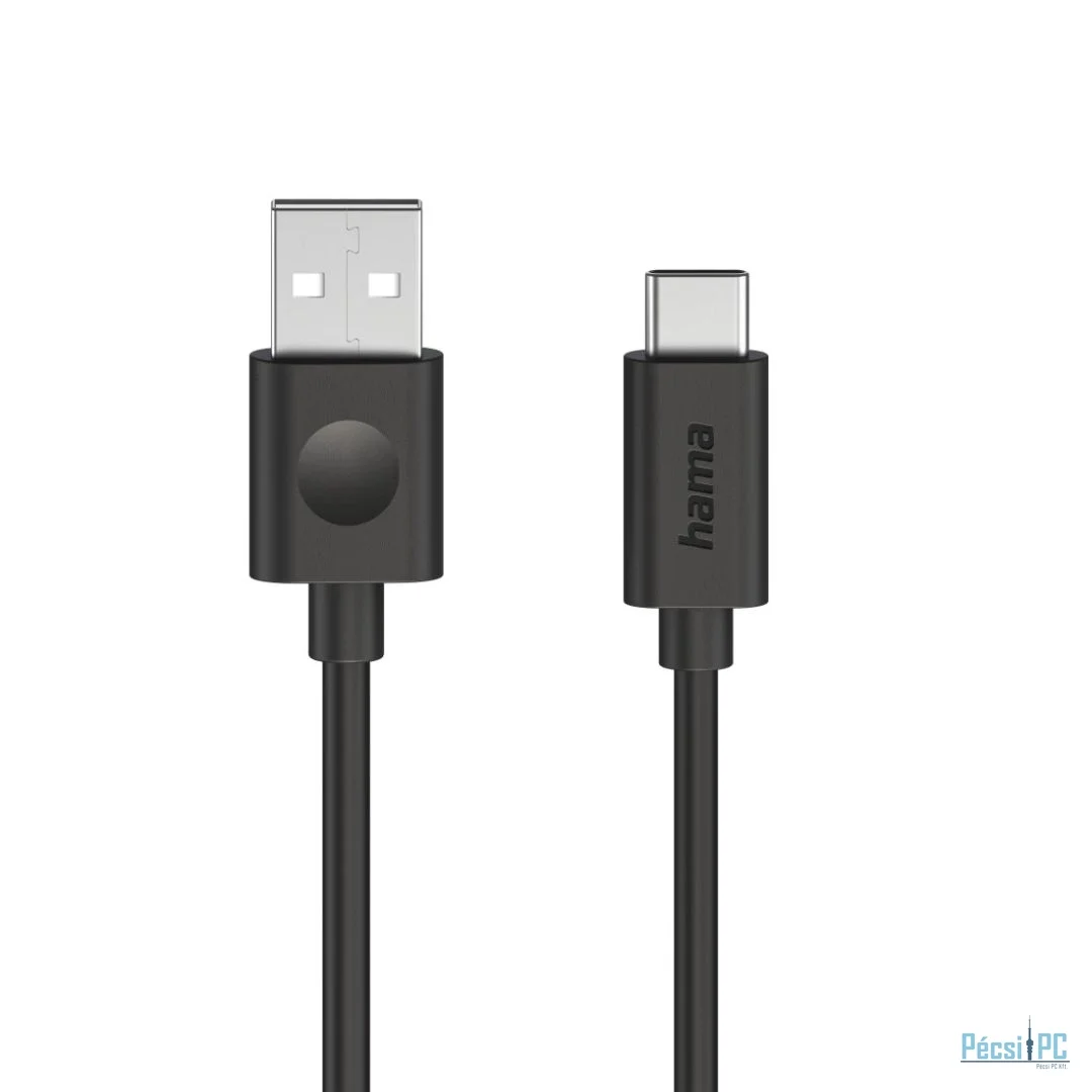 Hama USB-A to USB-C 60W Cable 1,2m Black