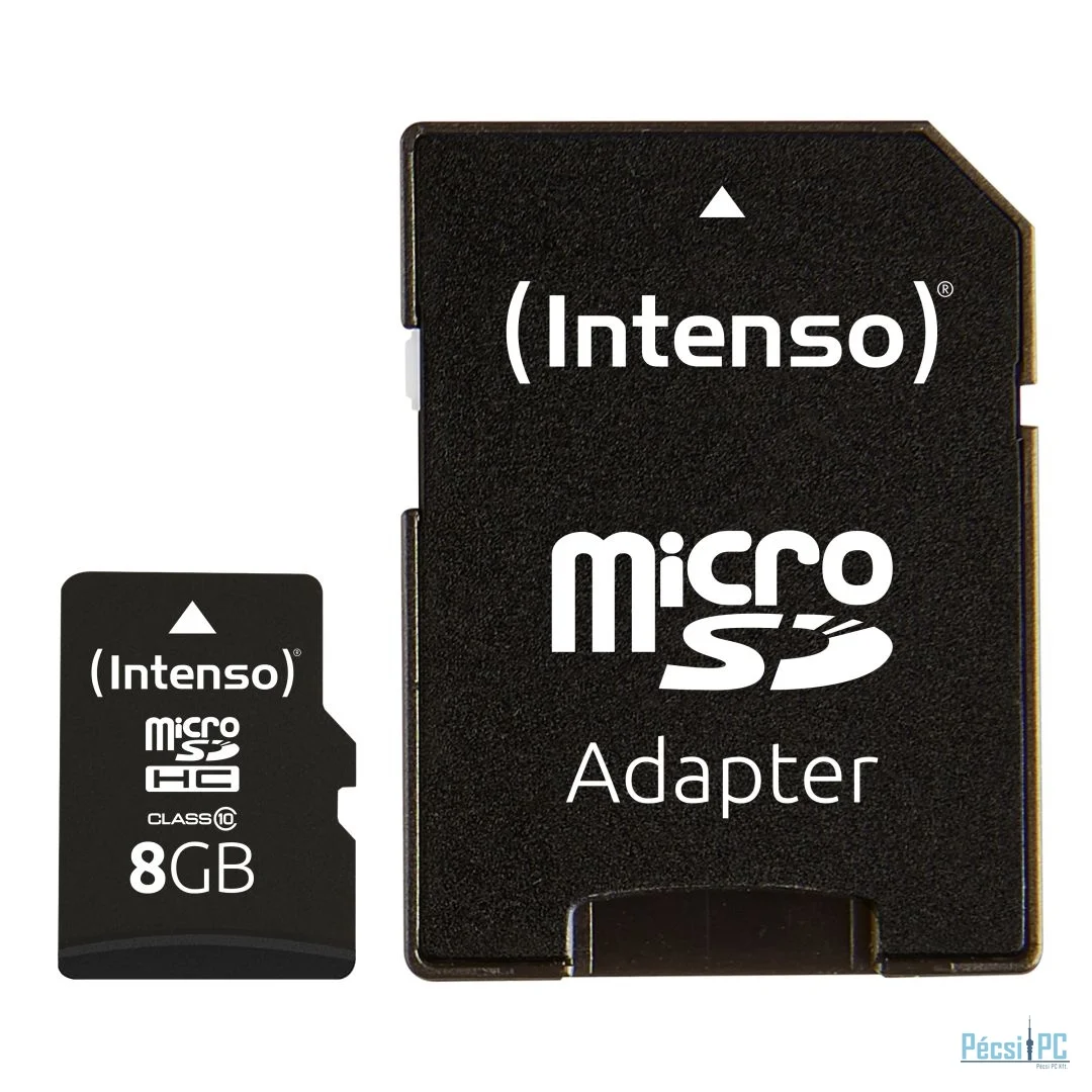 Intenso 8GB microSD Class 10 adapterrel