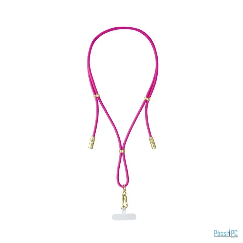 Intenso Cell Phone Charging Lanyard Cable 1,65m Neon Pink