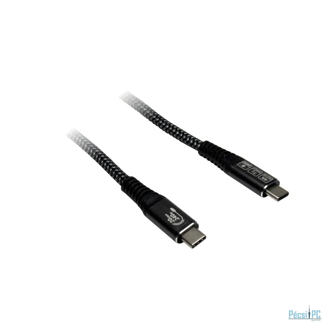 Inter-Tech USB-C to USB-C 3.2 240W Cable 1,5m Black
