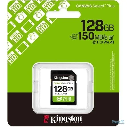 Kingston 128GB SDXC Canvas Select Plus Gen3 Class 10 UHS-I U1 V10
