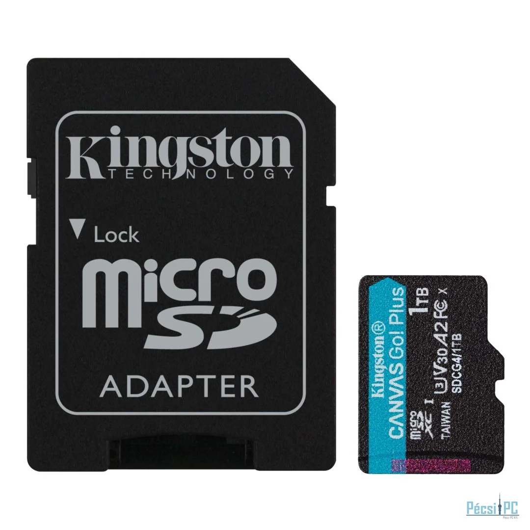 Kingston 1TB microSDXC Canvas Go Plus Gen4 Class 10 UHS-I U3 + adaper