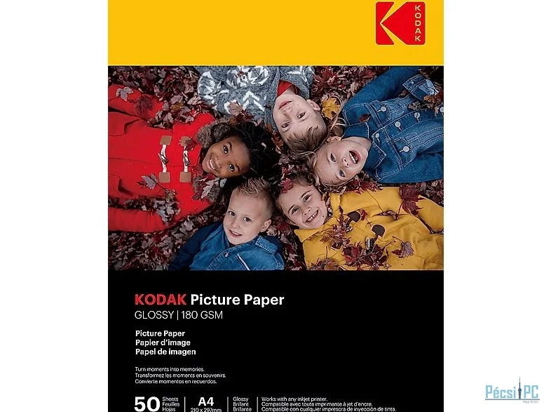 Kodak High Gloss 180g A4 50db Fényes Fotópapír