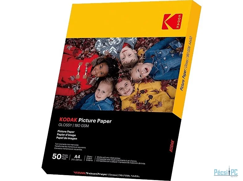 Kodak High Gloss 180g A4 50db Fényes Fotópapír