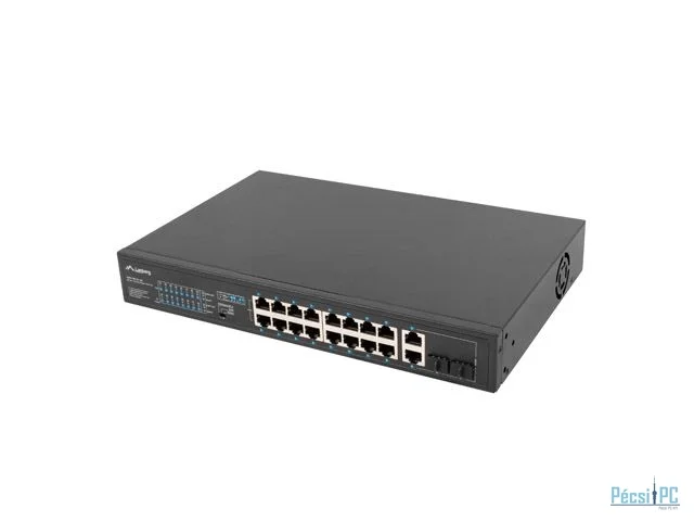 Lanberg 16X 100MB POE+/2X 1GB/1X SFP UNMANAGED RACK 150W