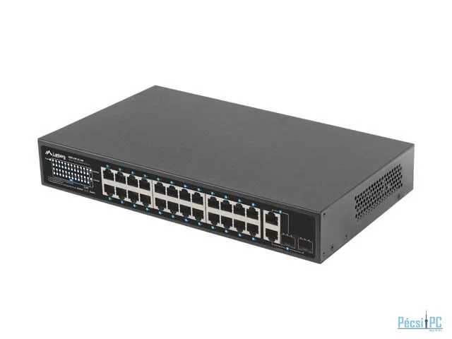 Lanberg 24X 100MB POE+/2X COMBO RACK 19