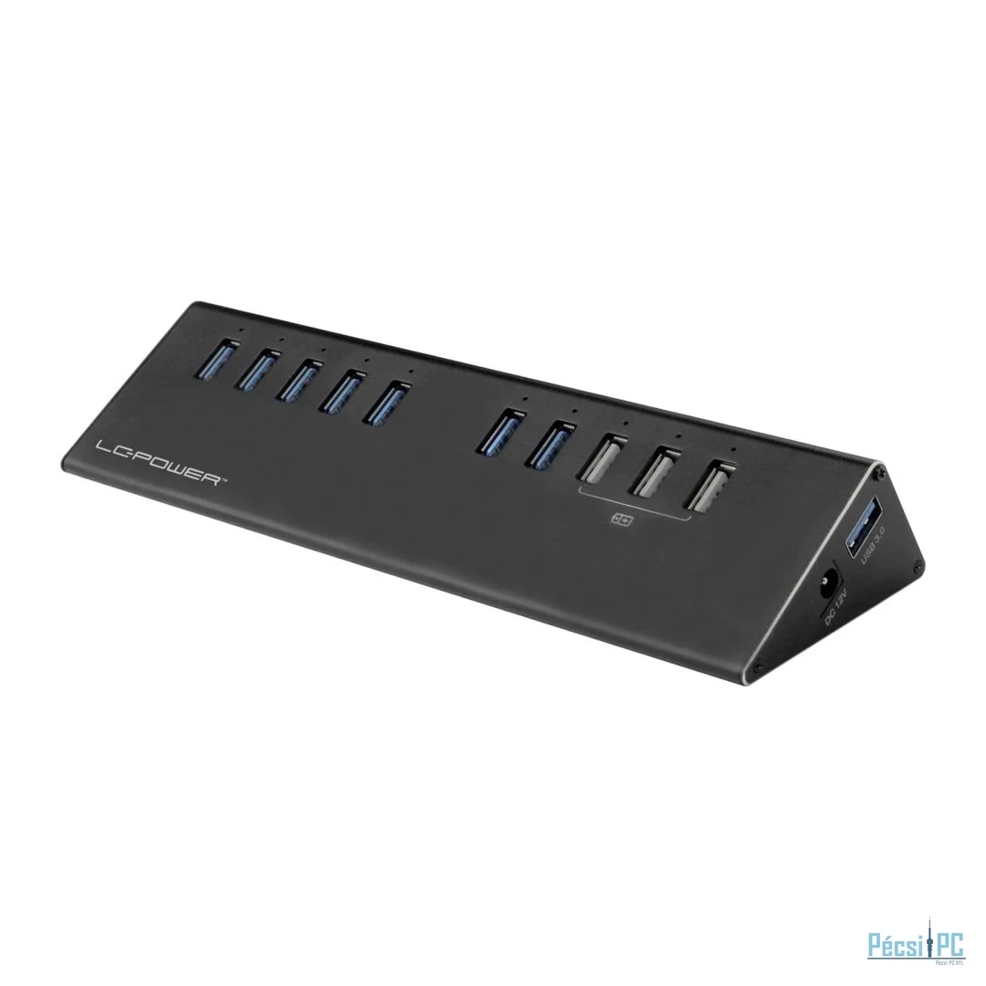 LC Power LC-HUB-ALU-2B-10 USB hub Black