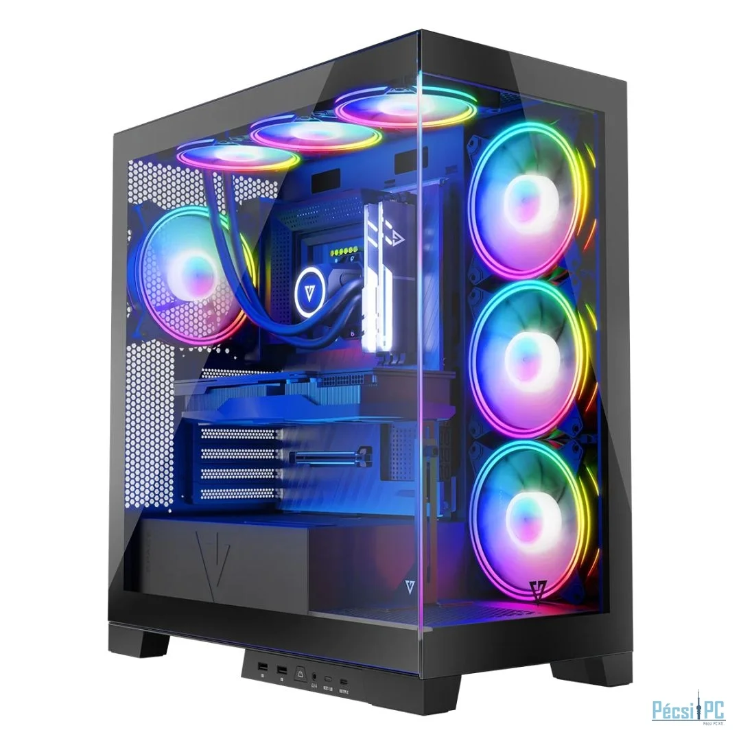 Modecom Volcano Space Apex ARGB Tempered Glass Black