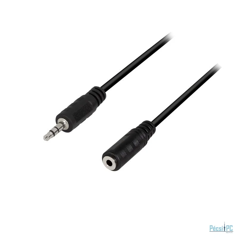 Logilink 3.5mm 3-Pin/M to 3.5mm 3-Pin/F audi cable 10m Black