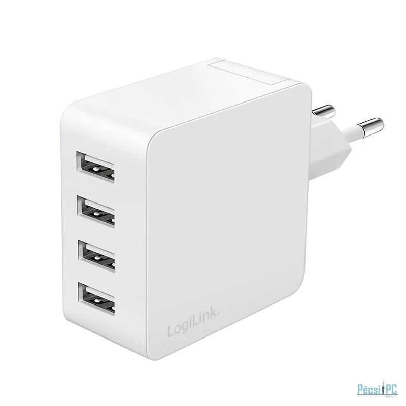 Logilink 4 port USB socket adapter 24 W 4x USB-A White