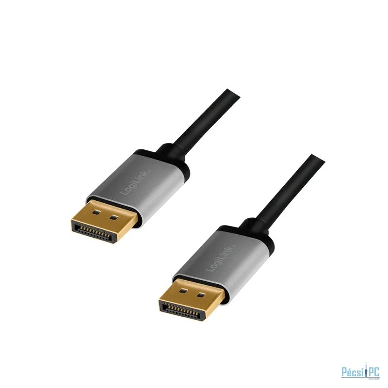 Logilink DisplayPort cable DP/M to DP/M 4K/60 Hz 2m Black/Grey
