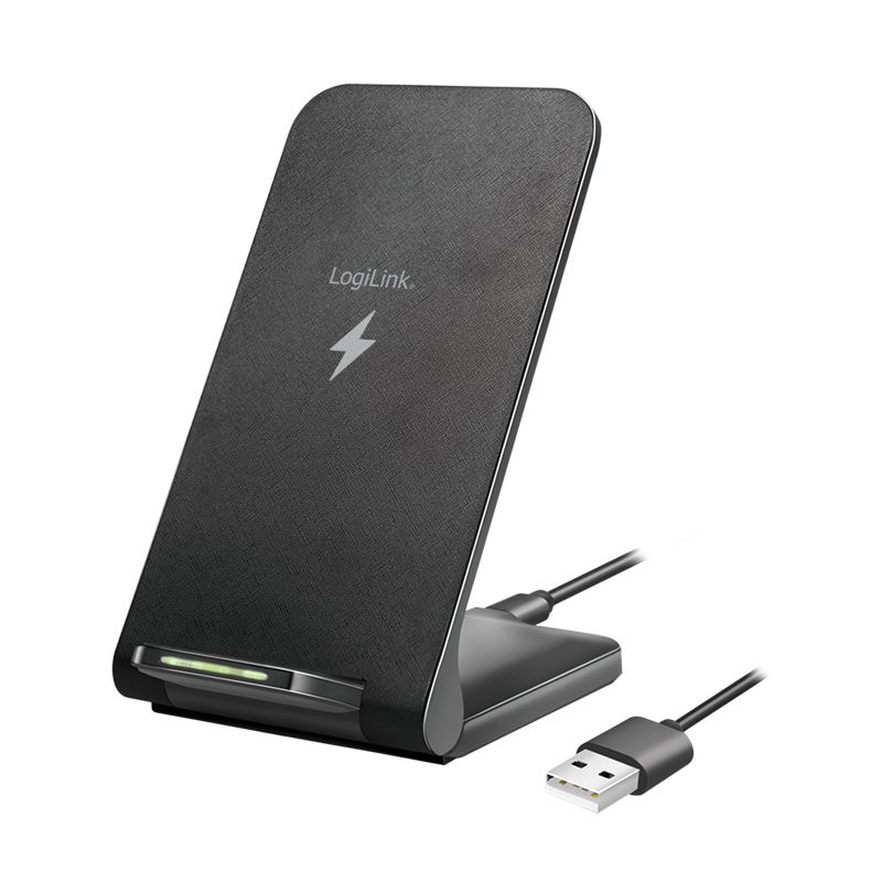 Logilink Smartphone stand with wireless charging function Black