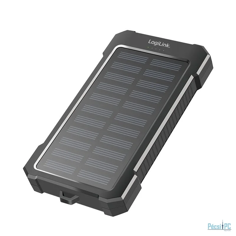 Logilink Solar 10,000 mAh Powerbank Black